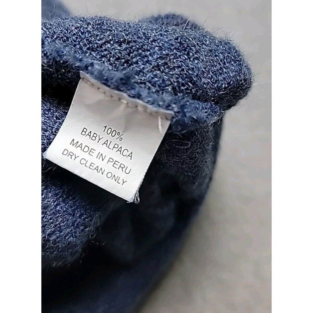 Carnoustie Sweater 1/4 Zip Pullover Mens M Blue Baby Alpaca Golf Preppy Soft Dad - Picture 7 of 12